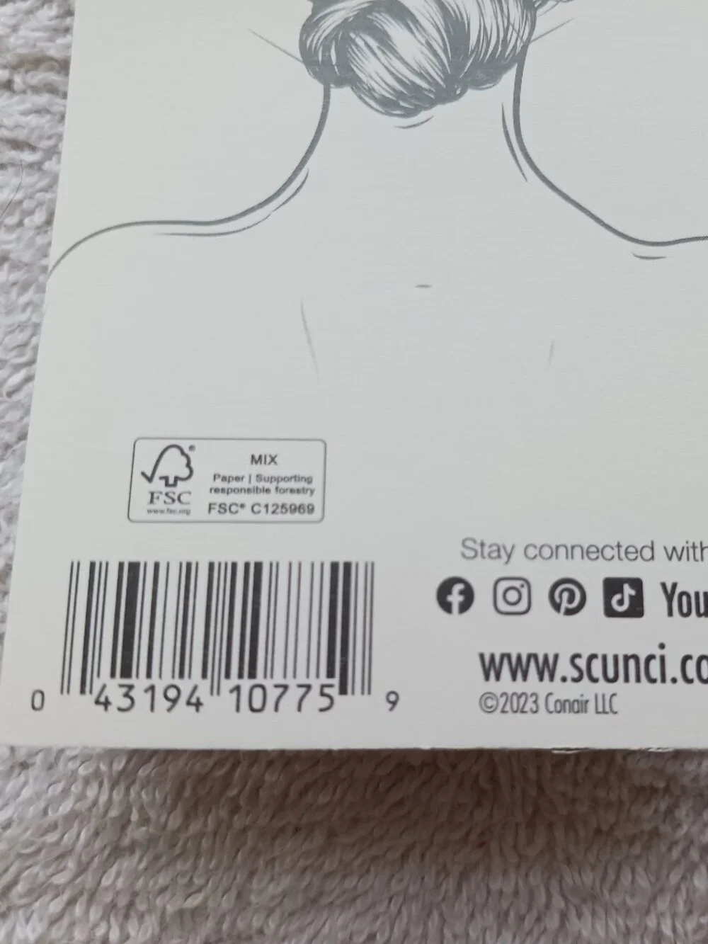 Scunci French Hair Pin Stick Plastic Chignon Bun Comb Secure Updo Round End Wavy